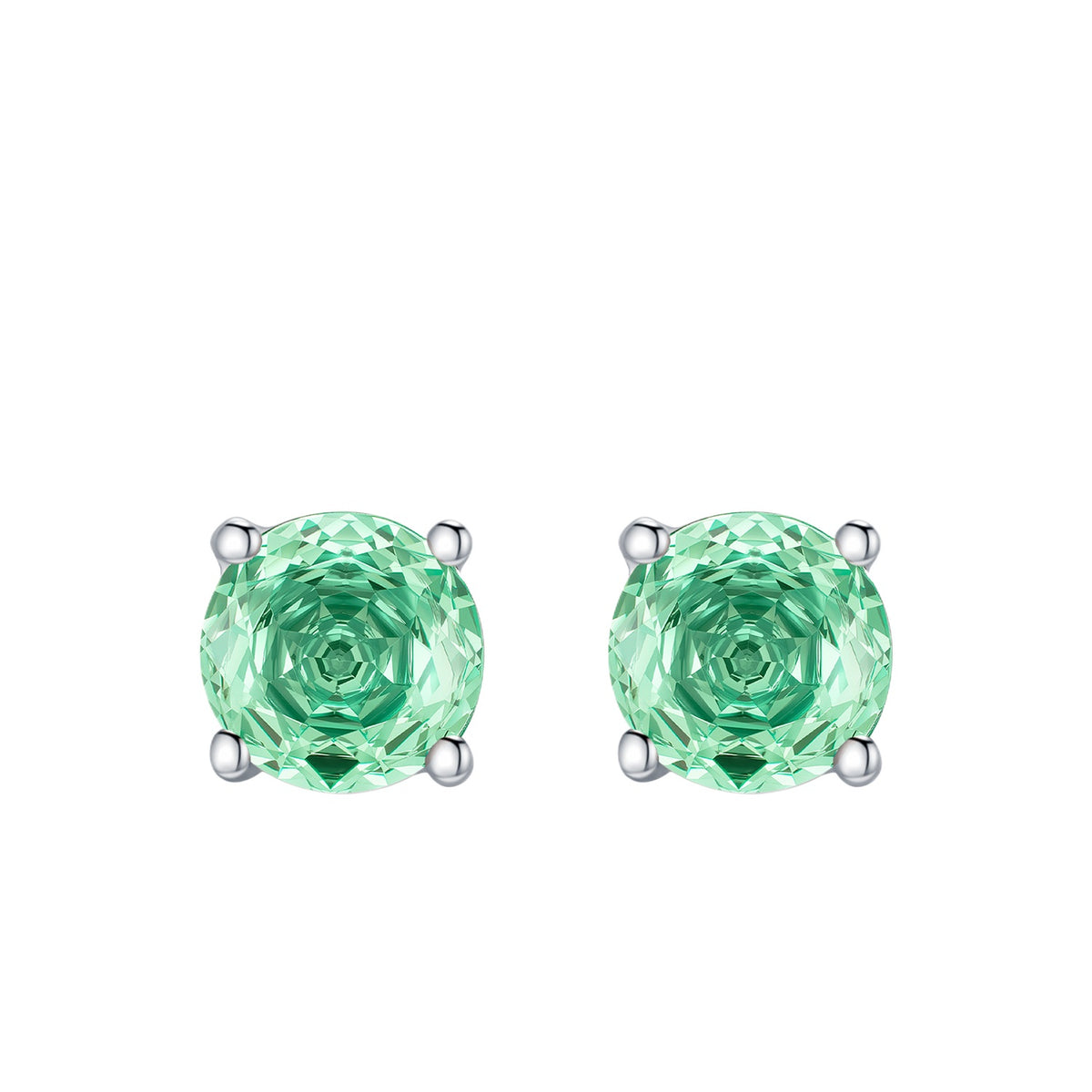 925 Sterling Silver Multicolor Rose-Cut Zircon Cartilage Stud