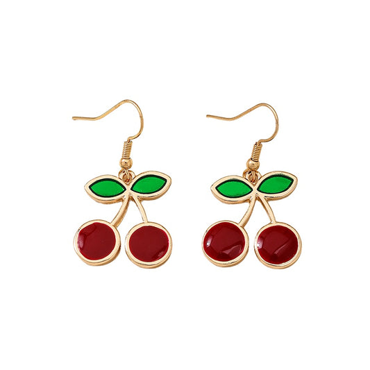 Planderful Vienna Verve Earrings – Fun And Stylish Metal Cherry Design