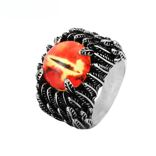 Demon Eyeball Ring Titanium Steel Personalized Retro Unisex Protection Statement Planderful