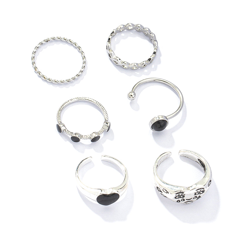 Summer Chic 6-Piece Ring Set - Handcrafted Instagram Jewelry