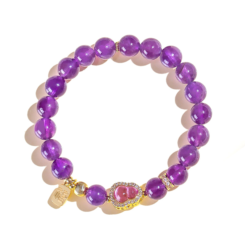 Planderful Fortune's Favor Bracelet – Fresh and Sweet Strawberry Crystal Beads