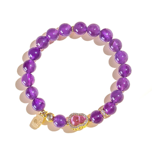 Planderful Fortune's Favor Bracelet – Fresh and Sweet Strawberry Crystal Beads
