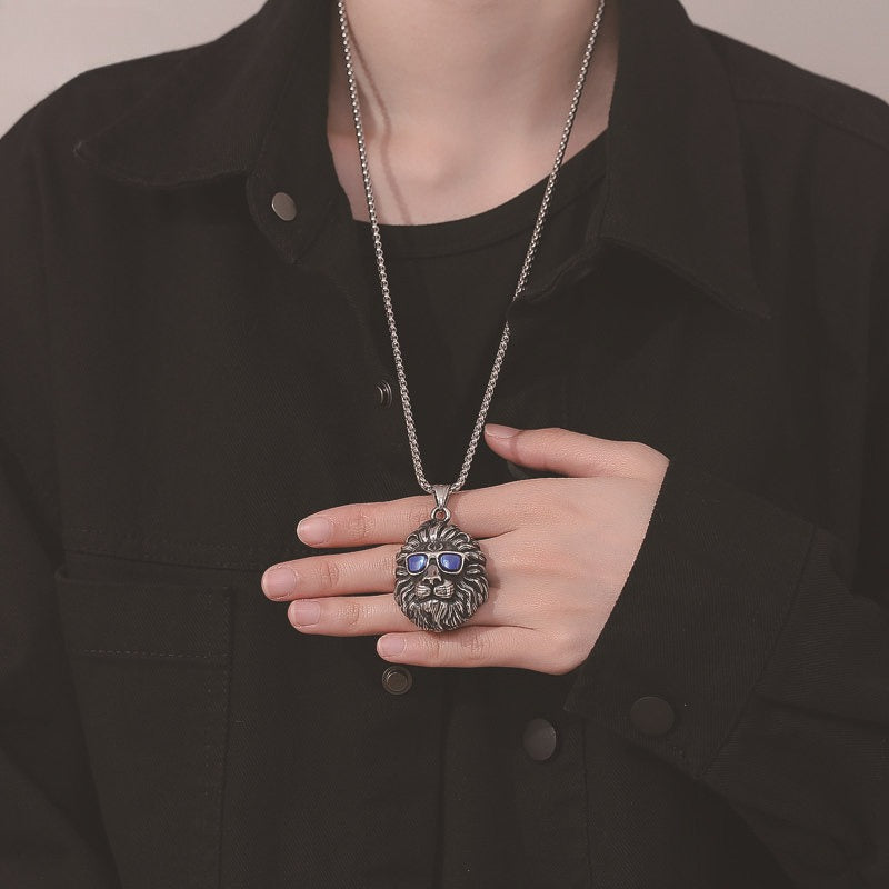 Lion Haifeng Stainless Steel Pendant Necklace