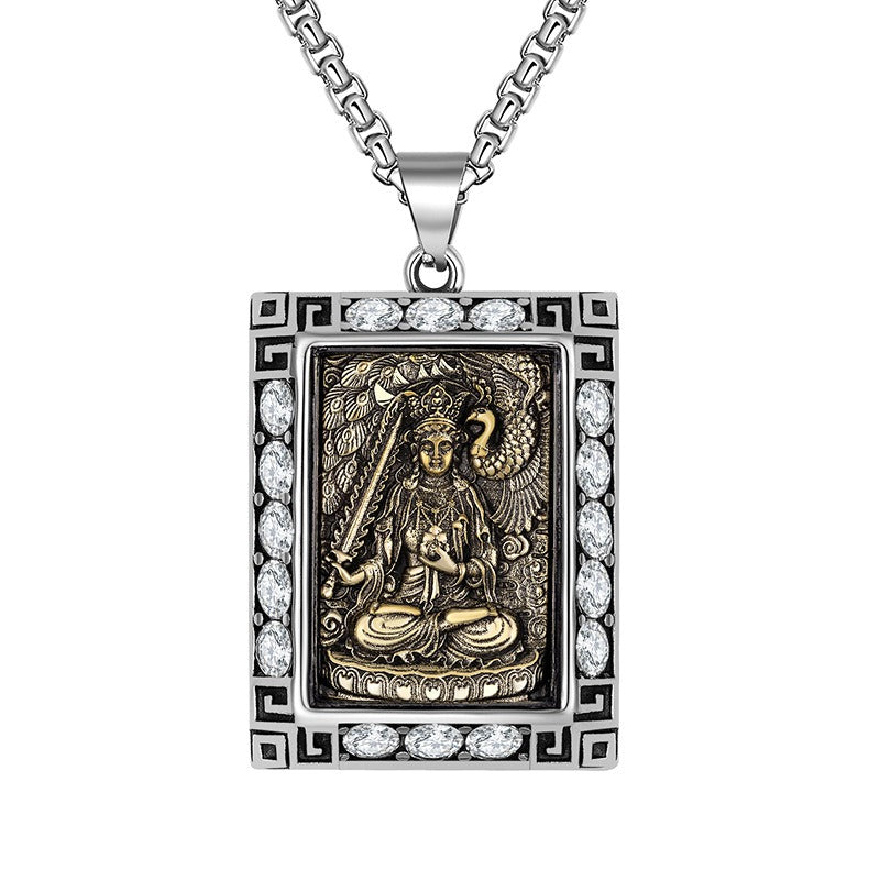 Zircon Necklace – Elegant Eight Patron Saints Pendant
