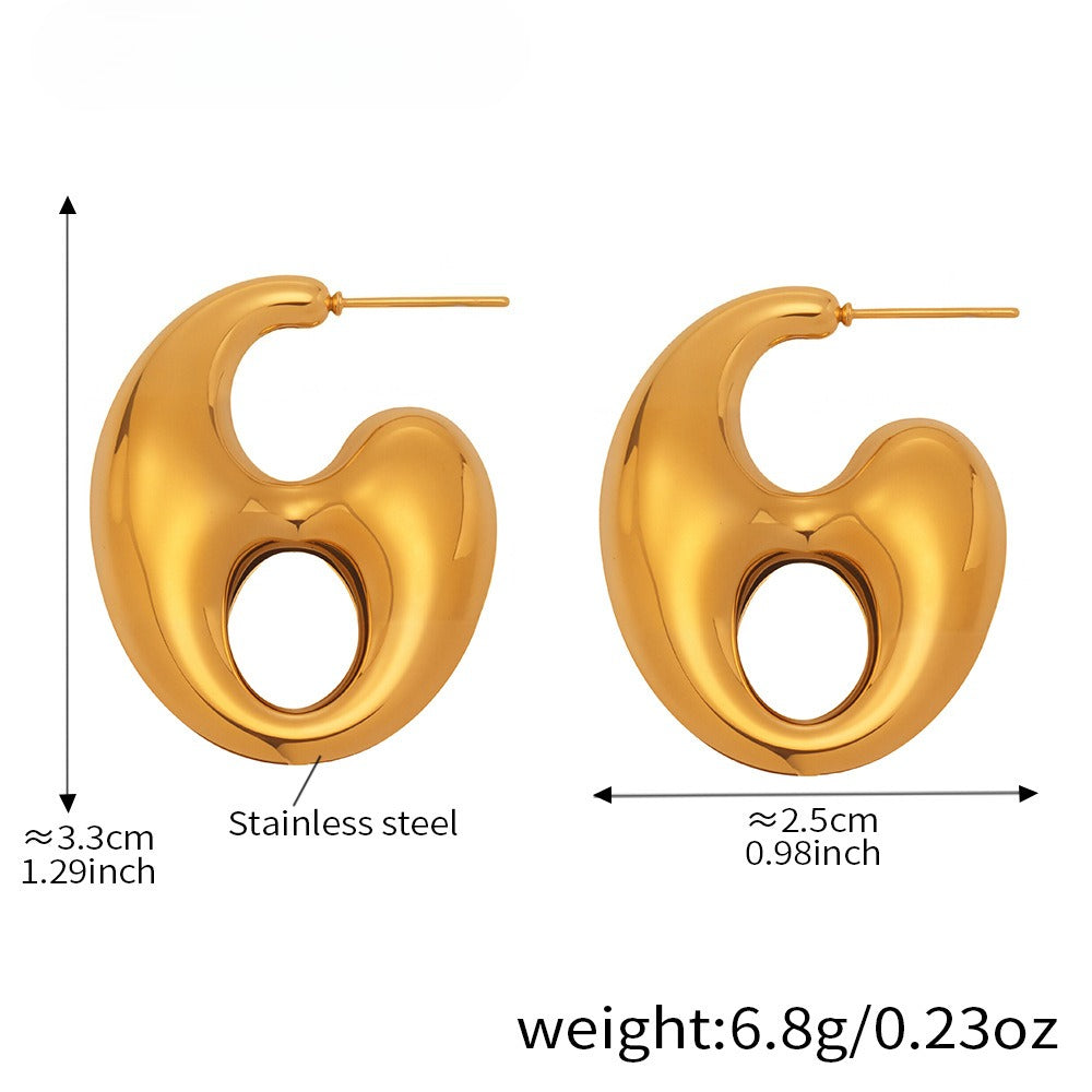 Planderful Coffee Bean Earrings For Women Gold Plated
