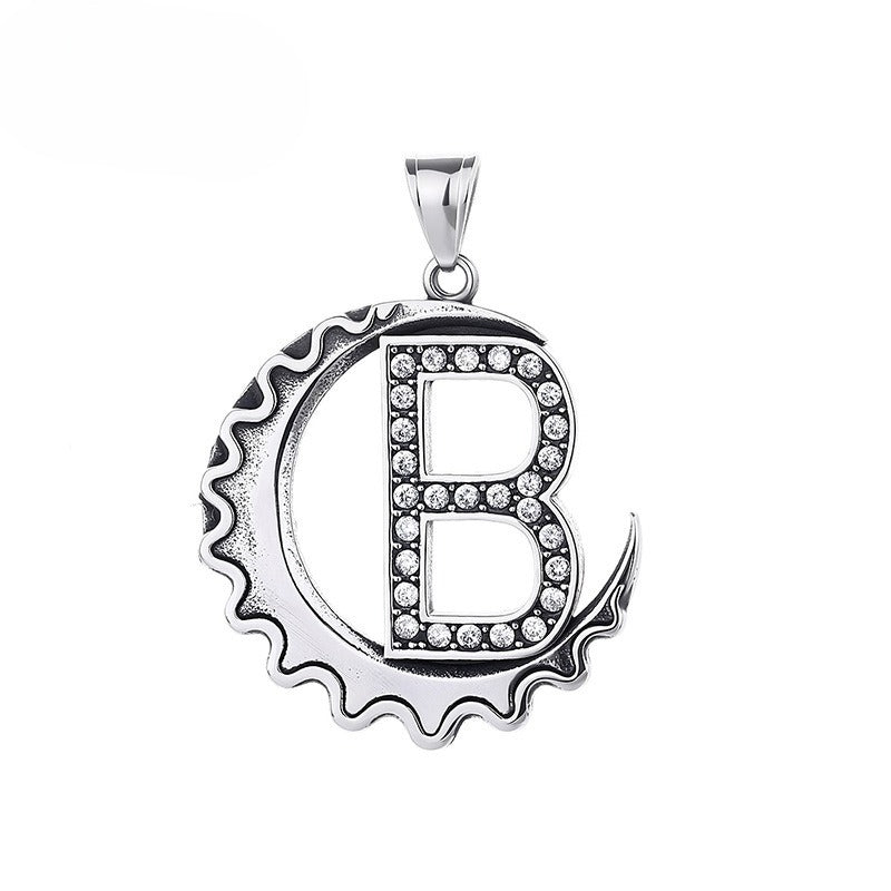 Letter Diy Stainless Steel Pendant Necklace