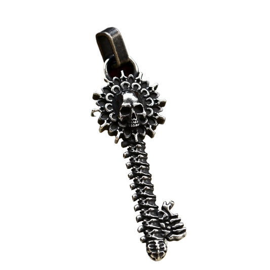 Titanium Steel Retro Skull Pendant for Men - European and American Style Wholesale Accessories