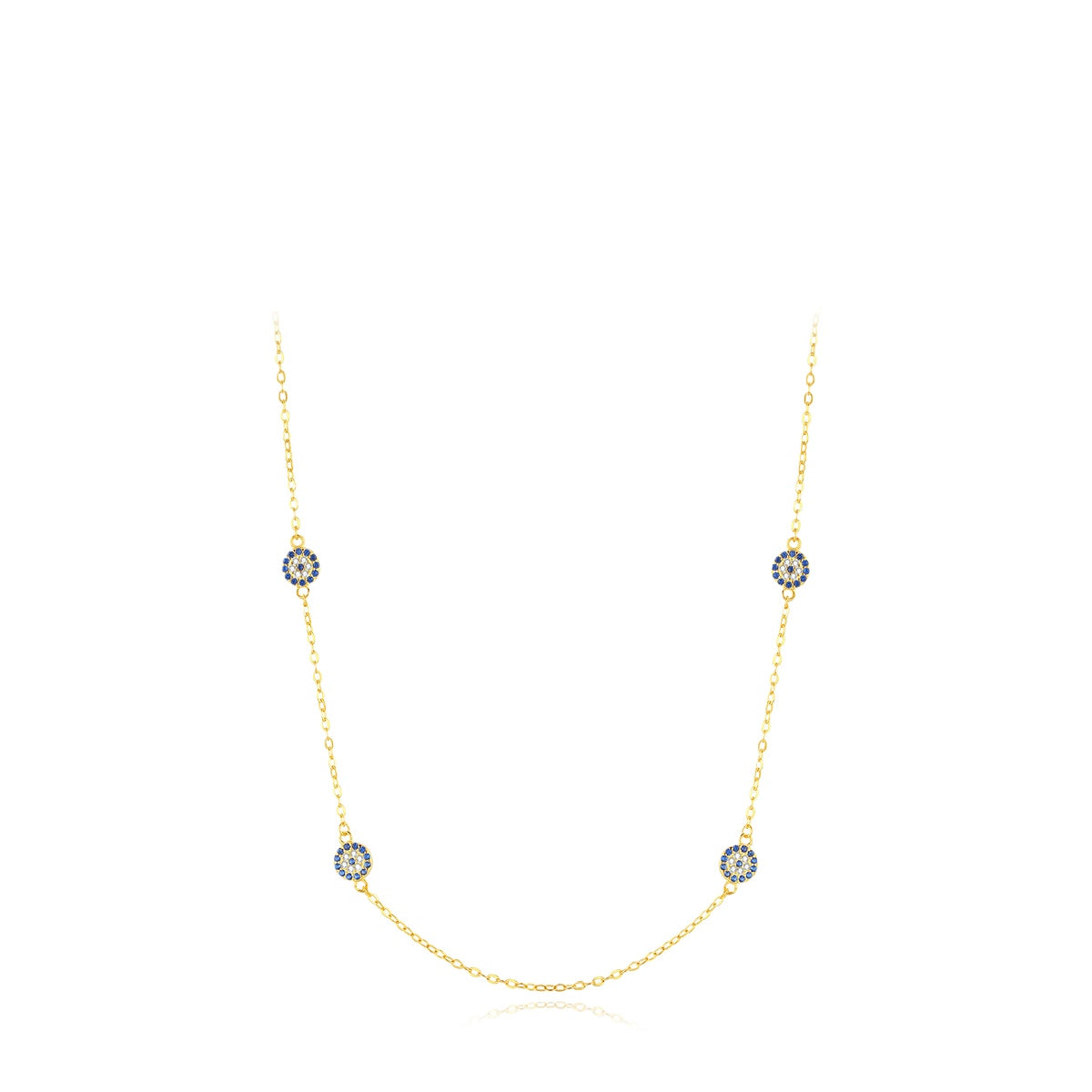 925 Sterling Silver Blue Eye Turquoise Necklace