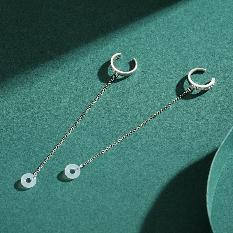 Sterling Silver Earbone Clip with Zircon Accent - Unique Airpod Earring