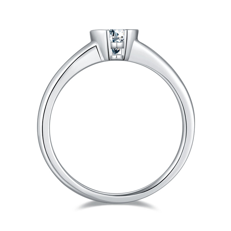 Solitaire 0.5 Carat Triangle Moissanite Engagement Ring