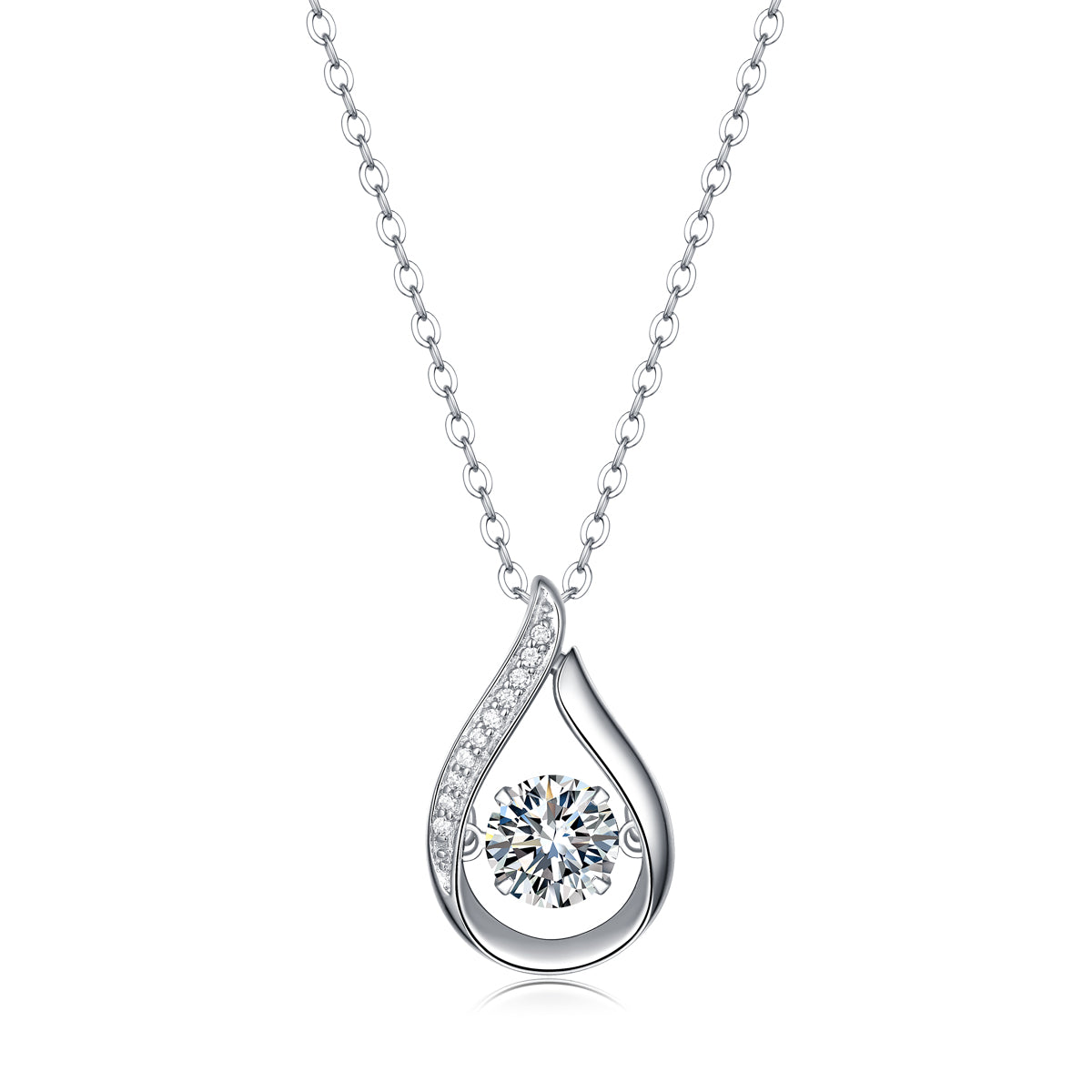 1.0 Carat Moissanite S925 Silver Plated 18K Gold Necklace
