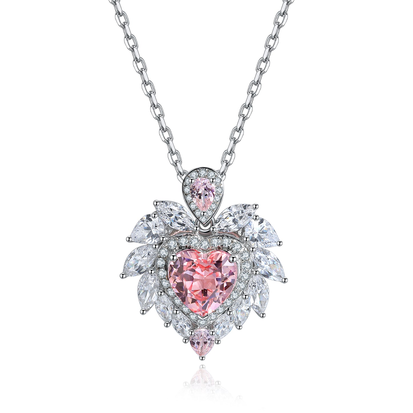 1.77 Carat Heart-Shape Lab Grown Gemstone Pendant Necklace