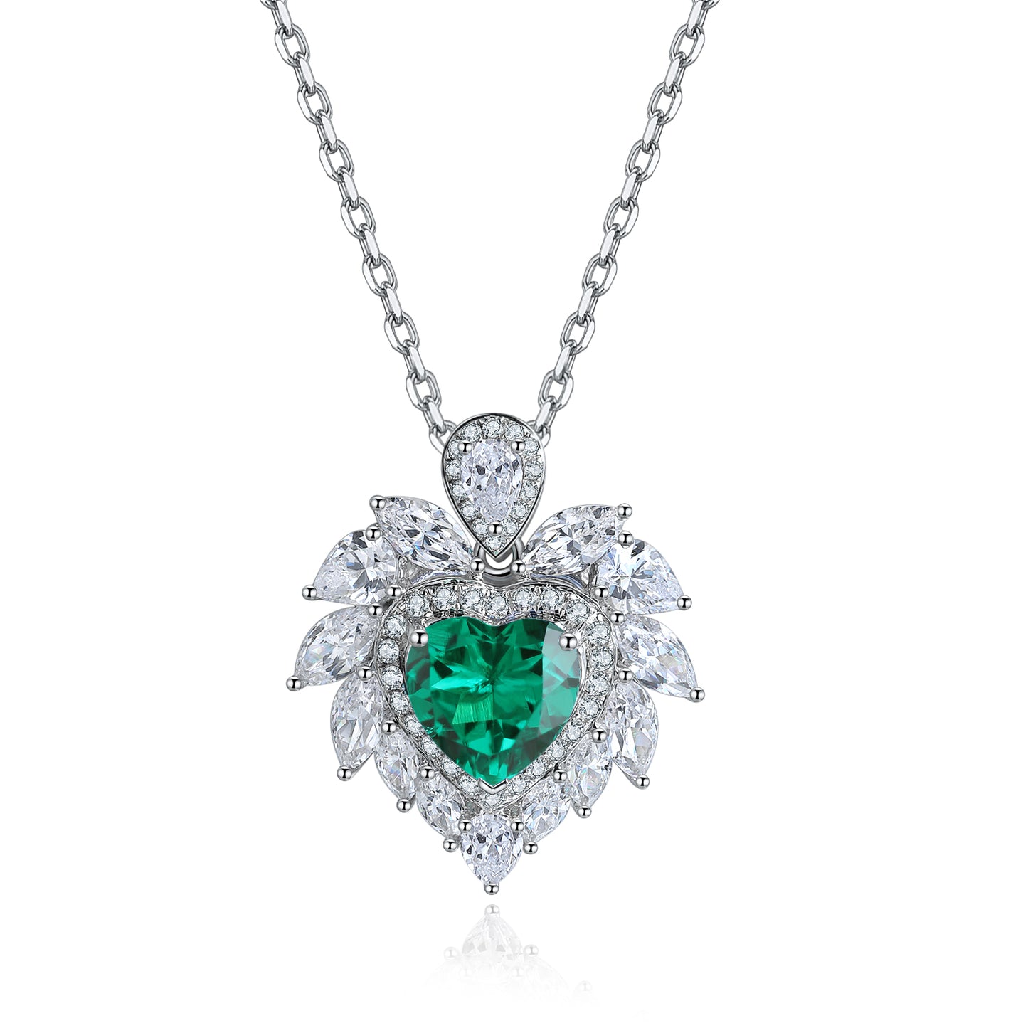 1.77 Carat Heart-Shape Lab Grown Gemstone Pendant Necklace