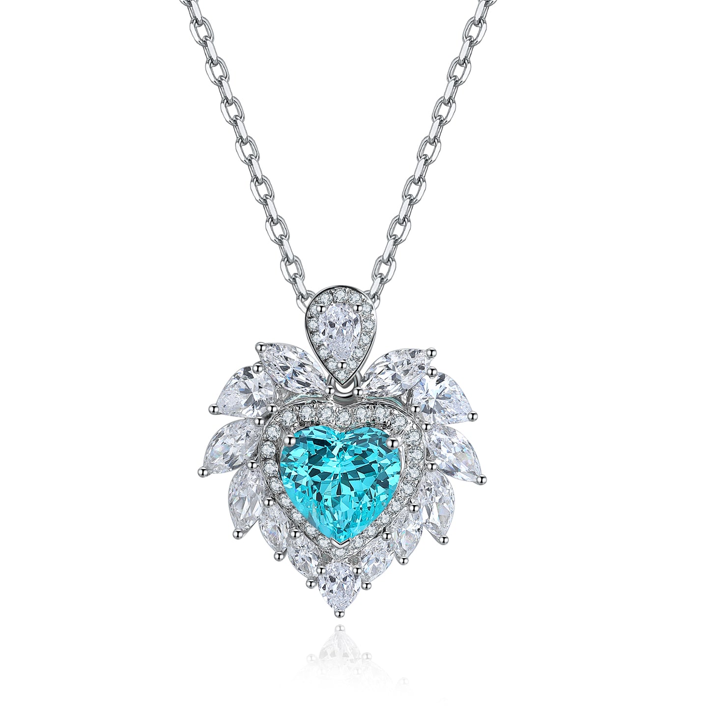 1.77 Carat Heart-Shape Lab Grown Gemstone Pendant Necklace