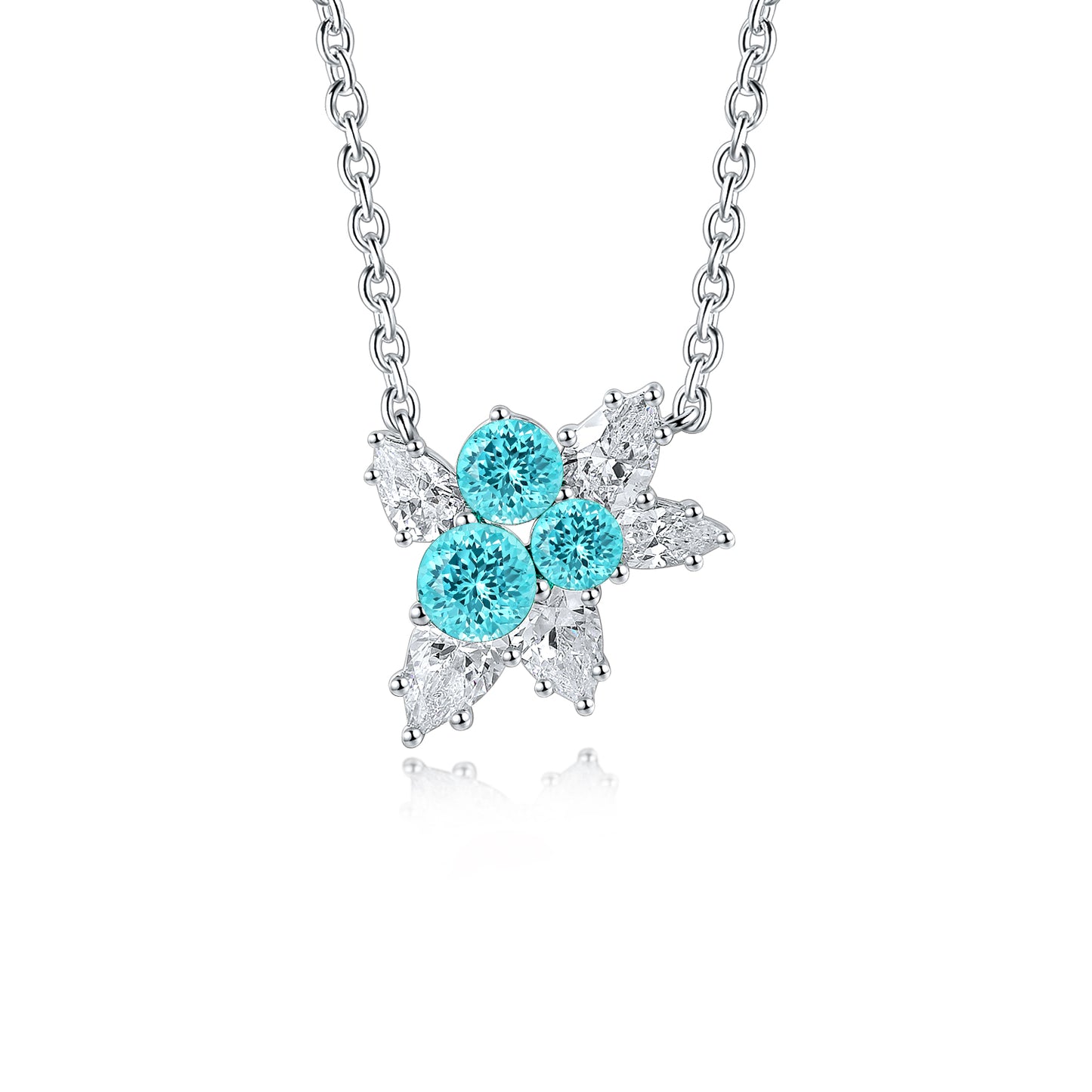 0.98 Carat Round Shaped Lab Created Gemstone Necklace