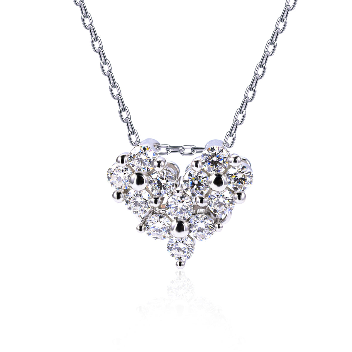 1.2 Carat Moissanite Clover Pendant Necklace S925 Silver