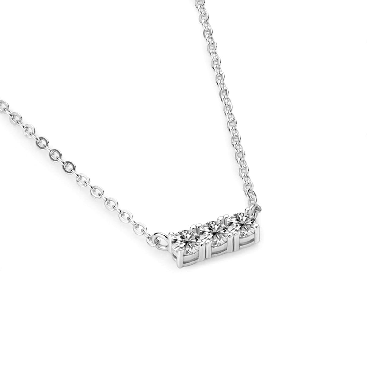 0.3 Carat Moissanite S925 Silver Plated 18K Gold Necklace