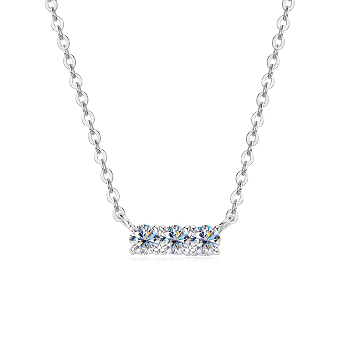 0.3 Carat Moissanite S925 Silver Plated 18K Gold Necklace