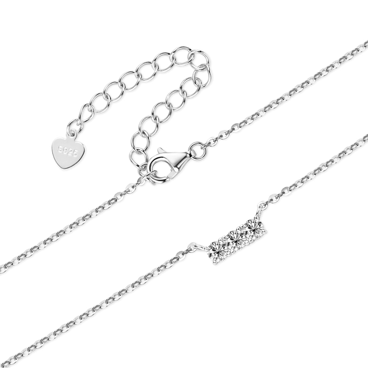 0.3 Carat Moissanite S925 Silver Plated 18K Gold Necklace