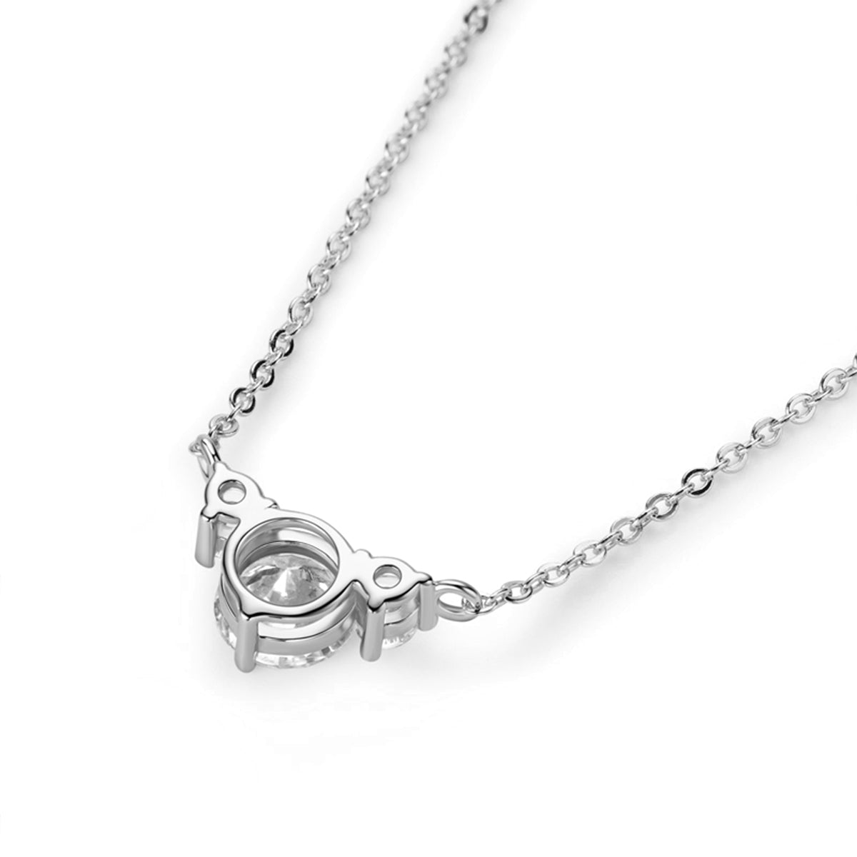 1.2 Carat Moissanite S925 Silver Plated 18K Gold Pendant Chain