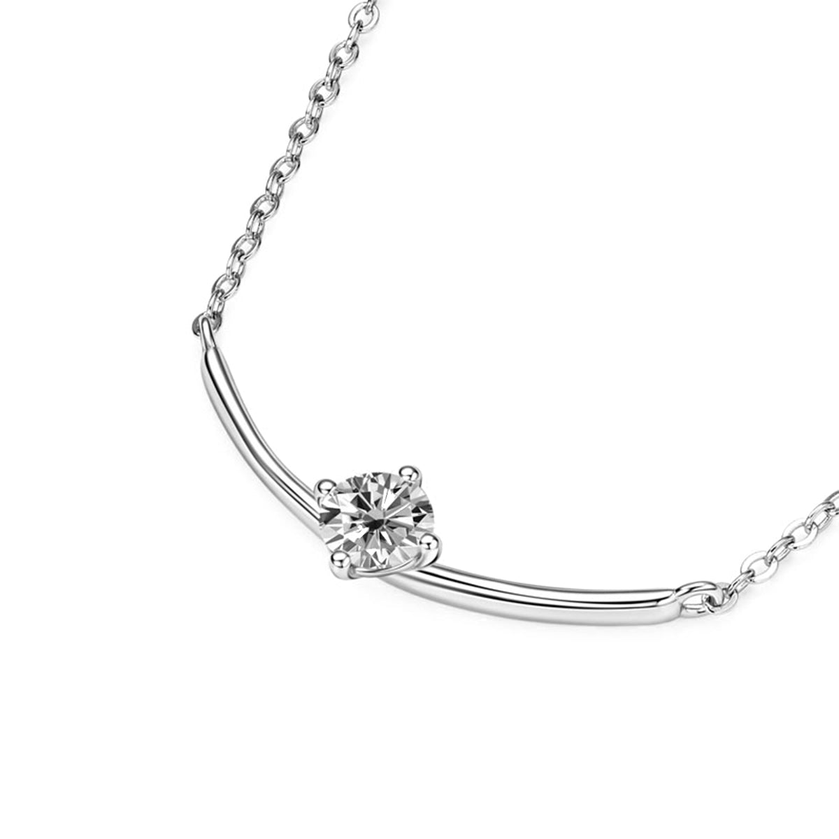 S925 Silver Plated 18K Gold Moissanite Collarbone Chain