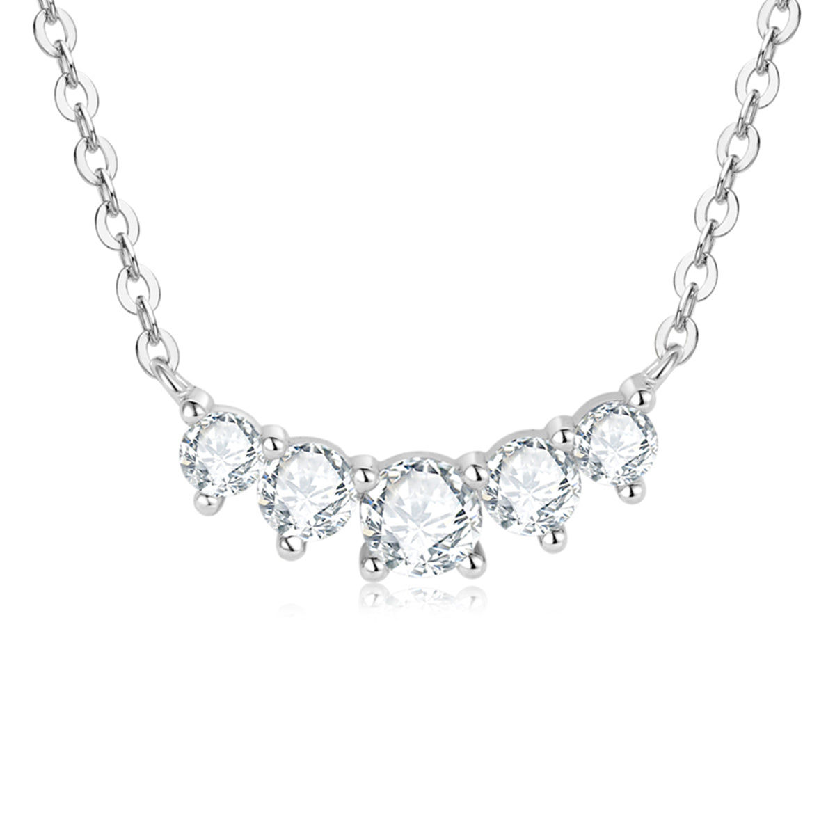 S925 Silver Plated 18K Gold Moissanite Collarbone Chain