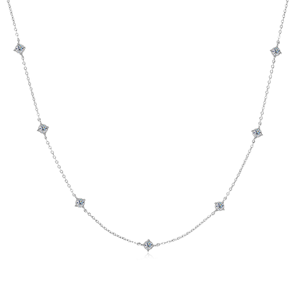 S925 Silver Plated 18K Gold Moissanite Starry Sky Necklace