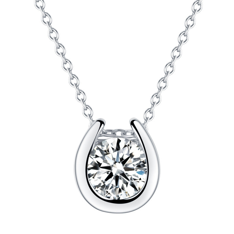 Planderful Moissanite Horseshoe Necklace 1.0ct Her Shine