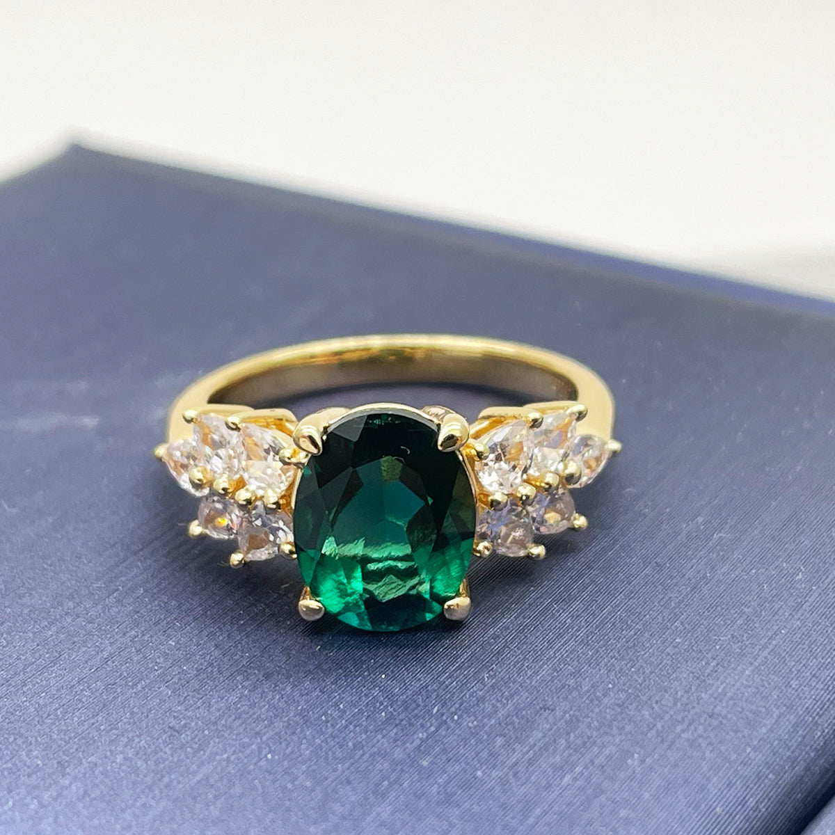 Planderful Moissanite Ring For Women 3.0Ct Oval 10x8mm S925 Silver Plated Gold Luxury Sparkle