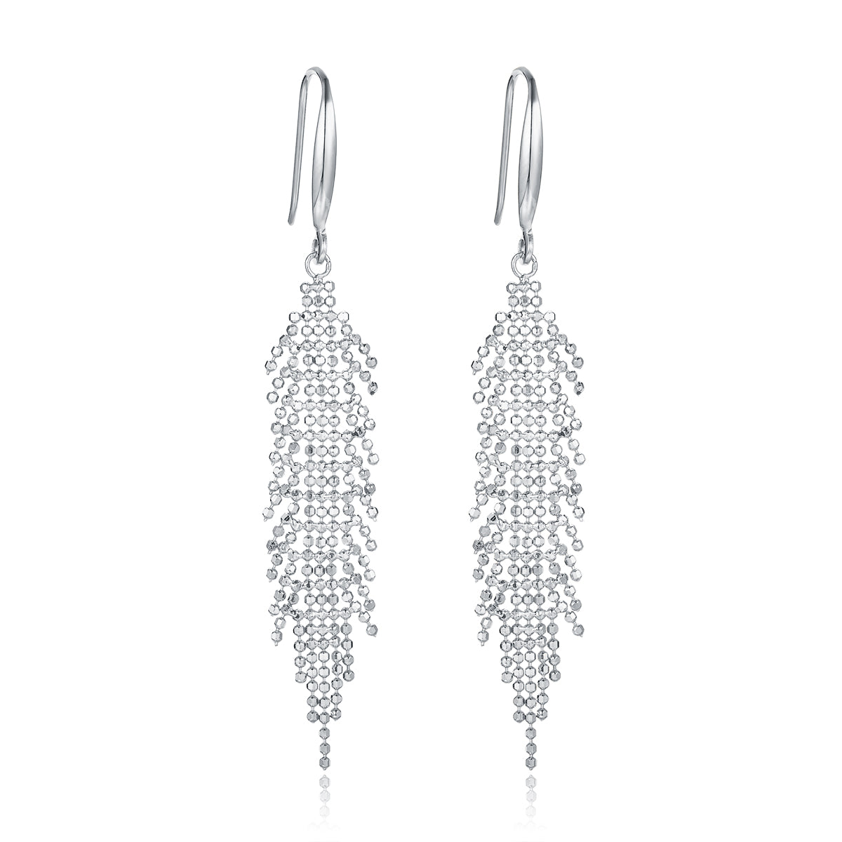Planderful Handcrafted Sterling Silver Tassel Drop Earrings S925 Italian Craft Everyday Genie Gift For Her
