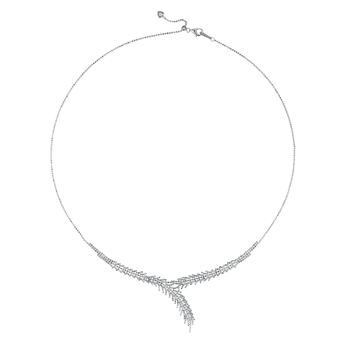 Elegant Planderful S925 Sterling Silver Italian Craft Woven Wheat Ear Design Necklace, 45cm Length for Women