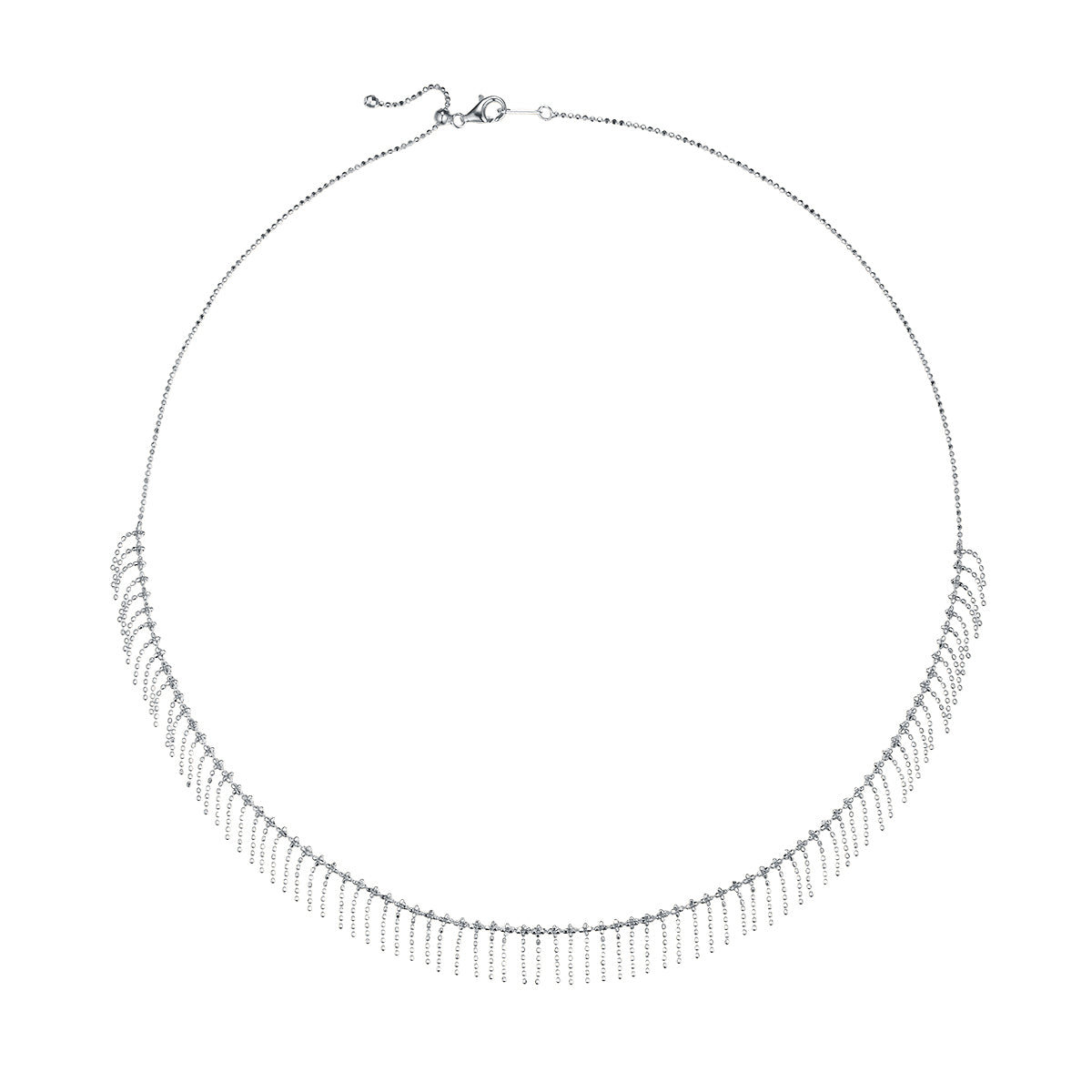 Planderful S925 Silver Lace Tassel Necklace For Women Elegant Everyday Genie Collection