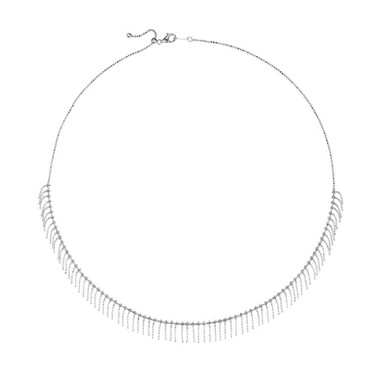 Planderful S925 Silver Lace Tassel Necklace For Women Elegant Everyday Genie Collection