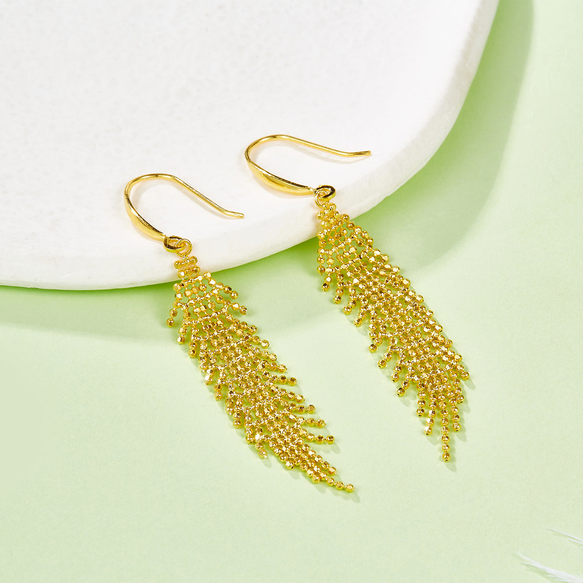 Planderful Handcrafted Sterling Silver Tassel Drop Earrings S925 Italian Craft Everyday Genie Gift For Her