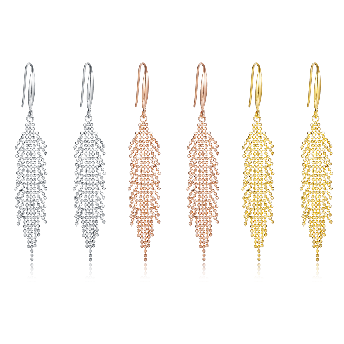 Planderful Handcrafted Sterling Silver Tassel Drop Earrings S925 Italian Craft Everyday Genie Gift For Her