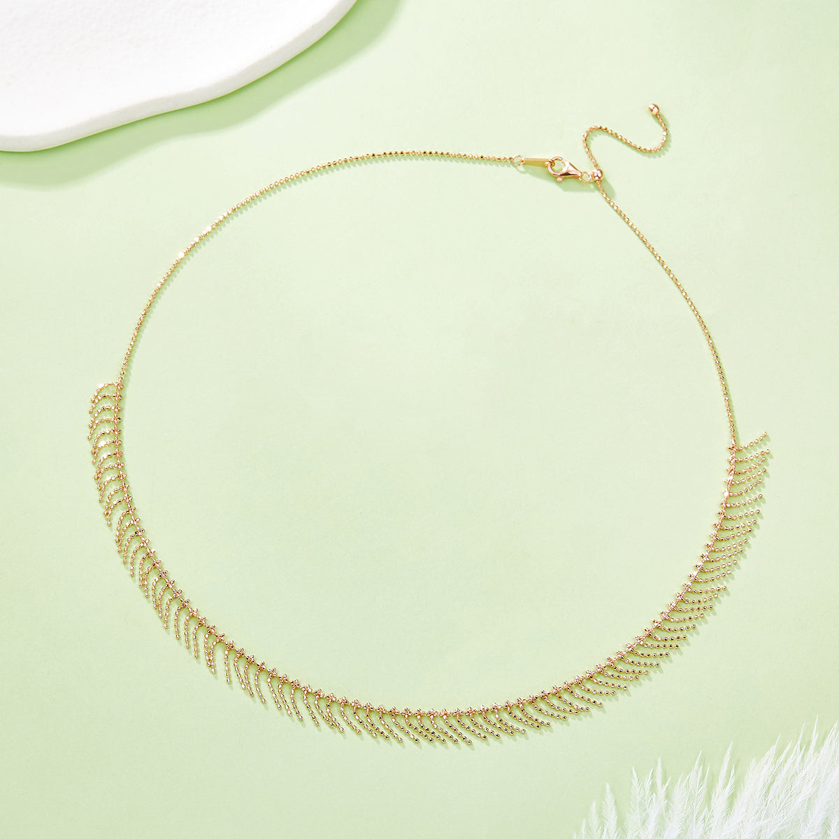 Planderful S925 Silver Lace Tassel Necklace For Women Elegant Everyday Genie Collection