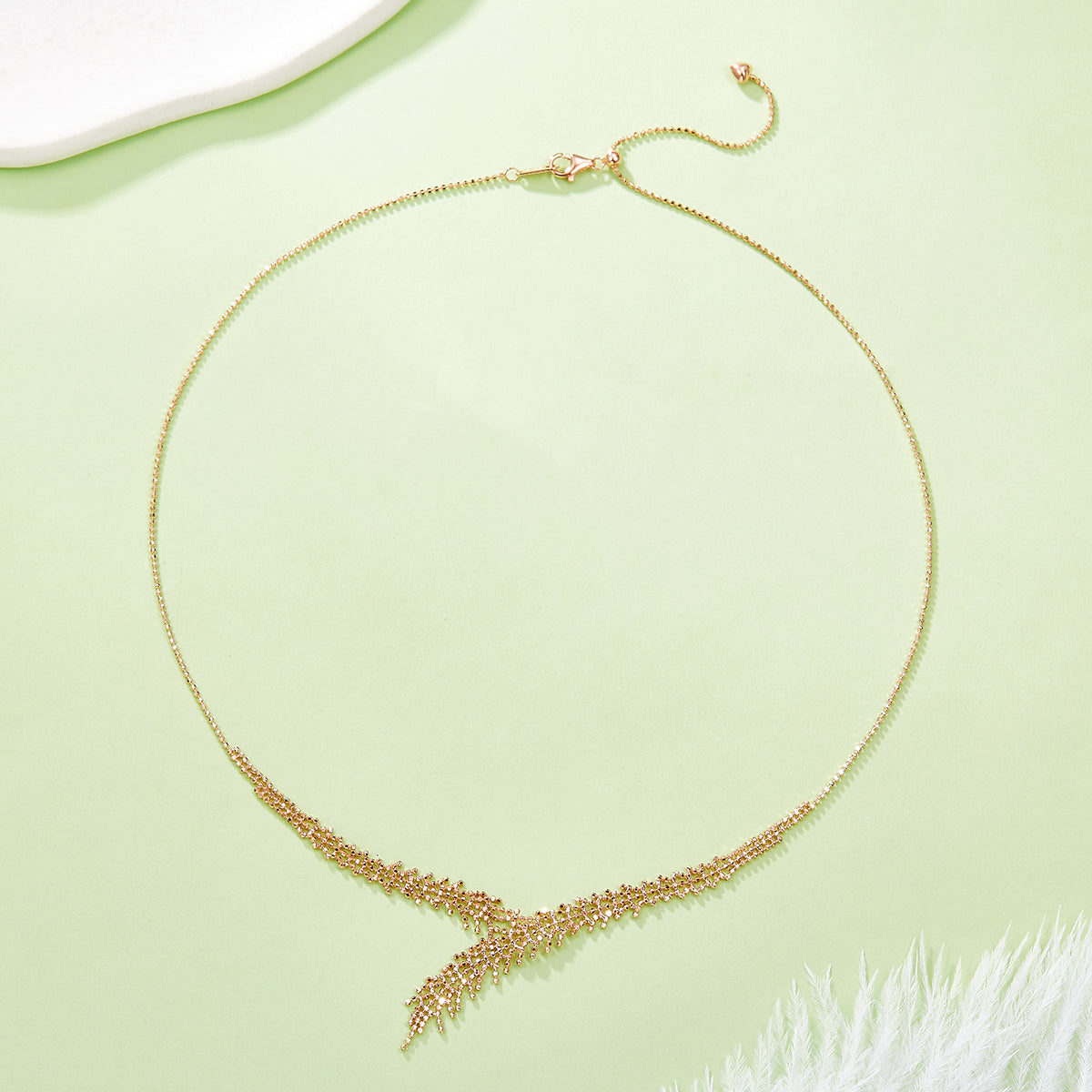 Elegant Planderful S925 Sterling Silver Italian Craft Woven Wheat Ear Design Necklace, 45cm Length for Women