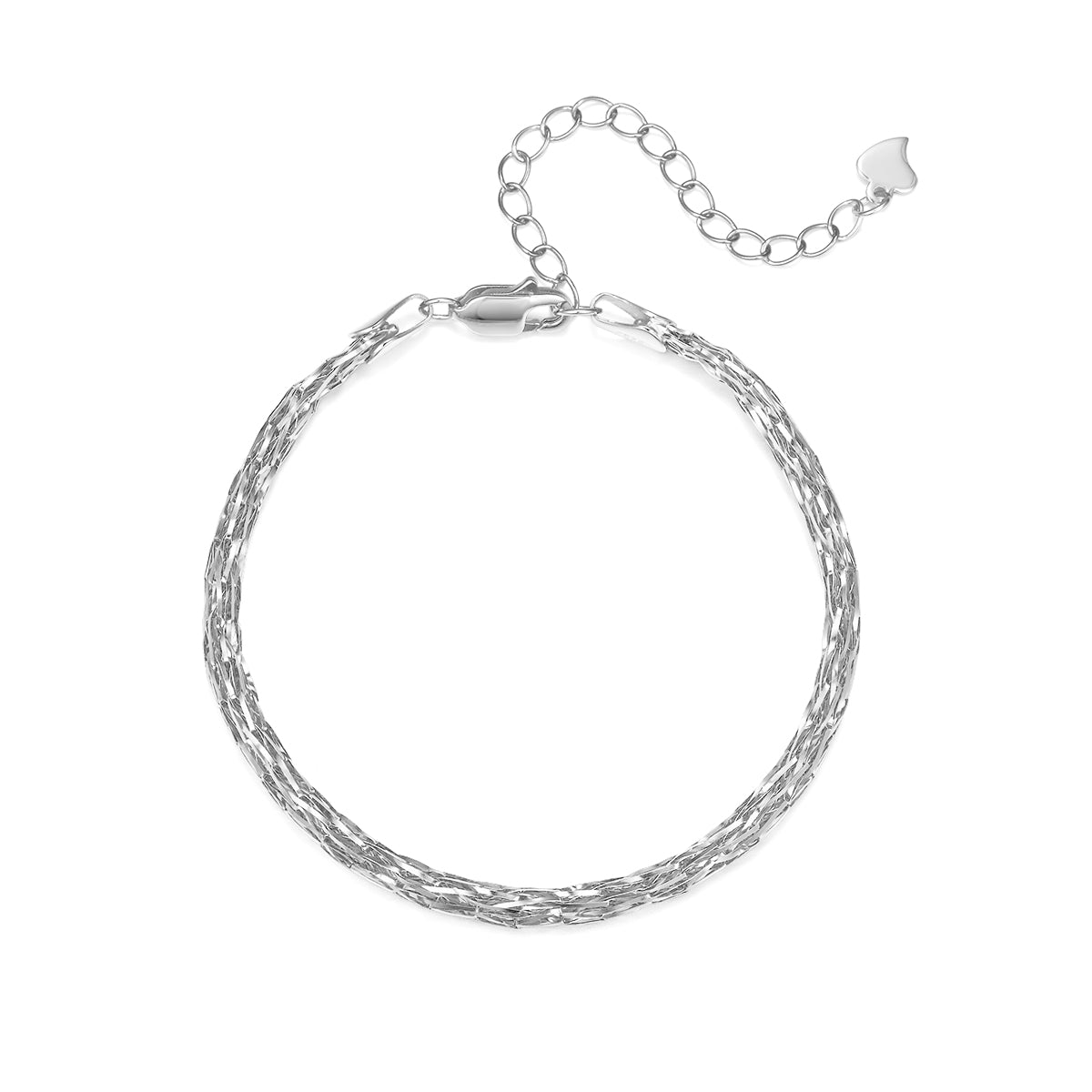 Planderful S925 Silver Plated Woven Bracelet Everyday Wear