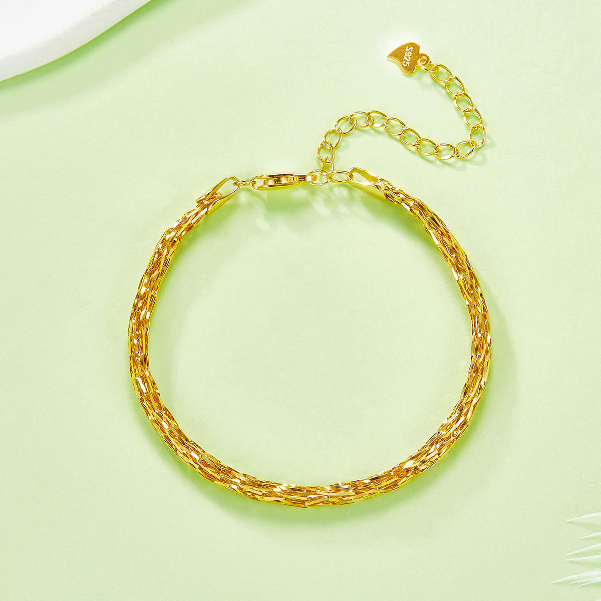 Planderful S925 Silver Plated Woven Bracelet Everyday Wear