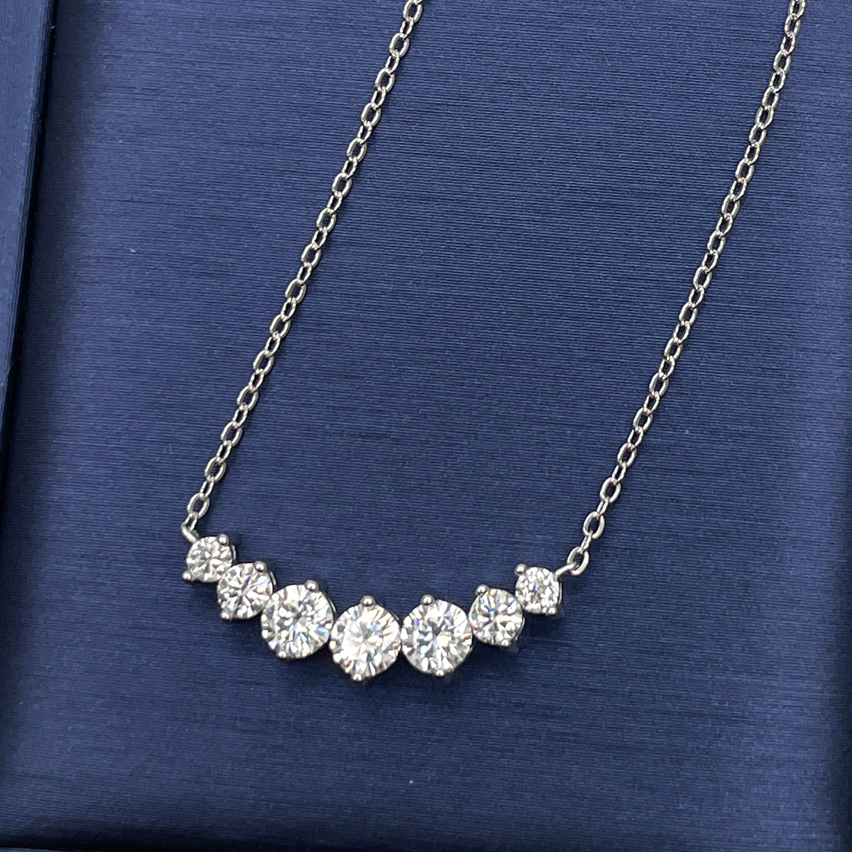 Planderful Moissanite Pendant Necklace 1.23CT S925 Silver Plated Sparkling Collarbone Jewelry For Her