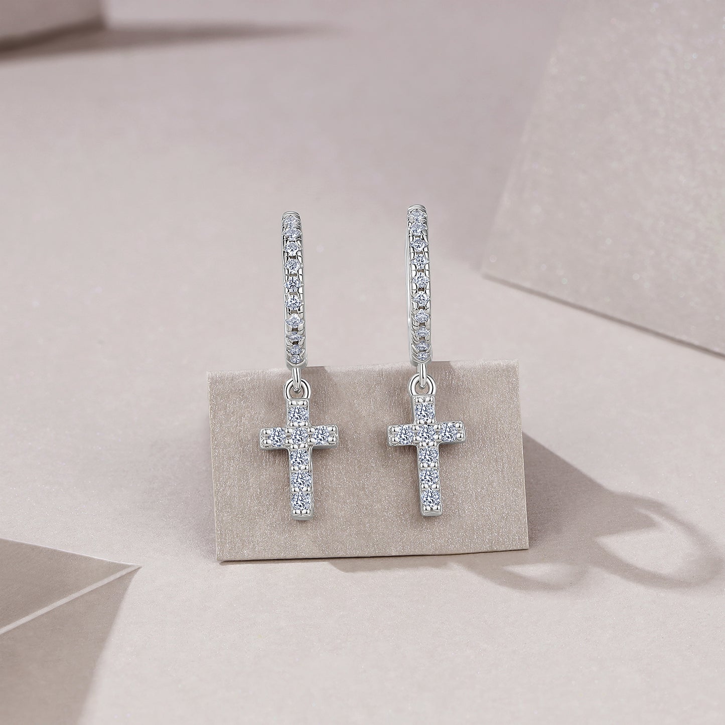 Planderful Moissanite Earrings 0.37ct Sparkling S925 Silver Plated DVVS 3EX For Women