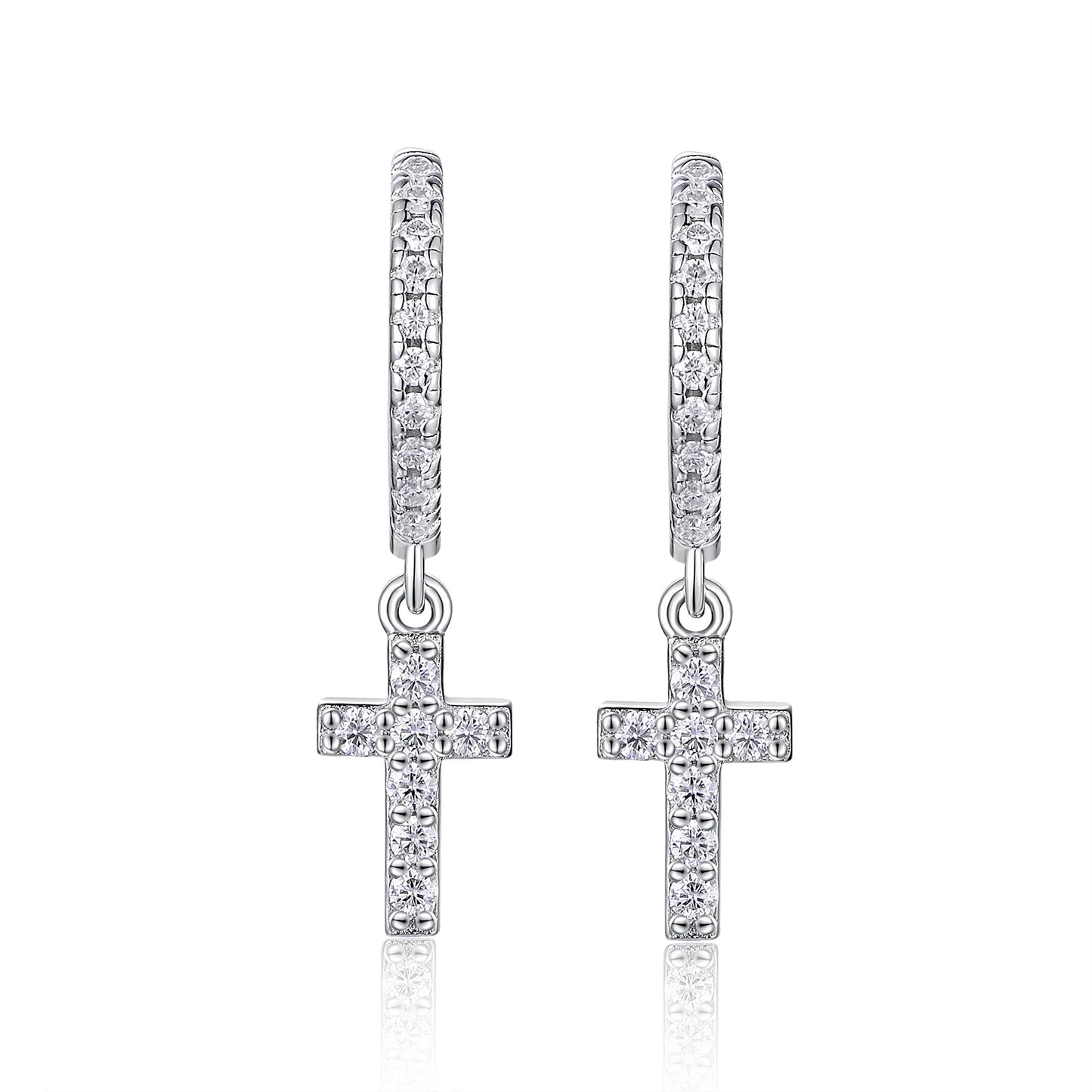 Planderful Moissanite Earrings 0.37ct Sparkling S925 Silver Plated DVVS 3EX For Women