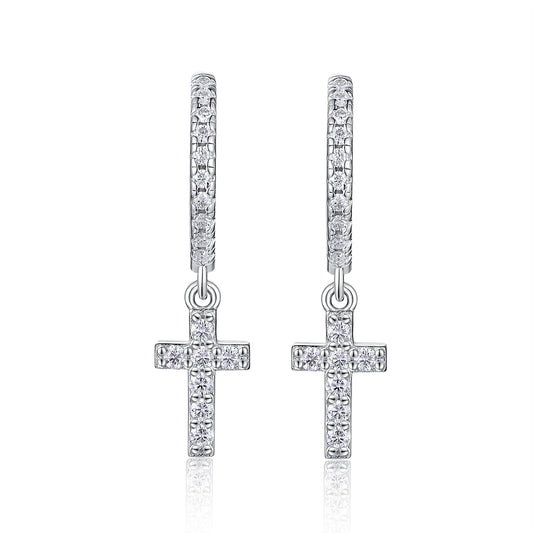 Planderful Moissanite Earrings 0.37ct Sparkling S925 Silver Plated DVVS 3EX For Women