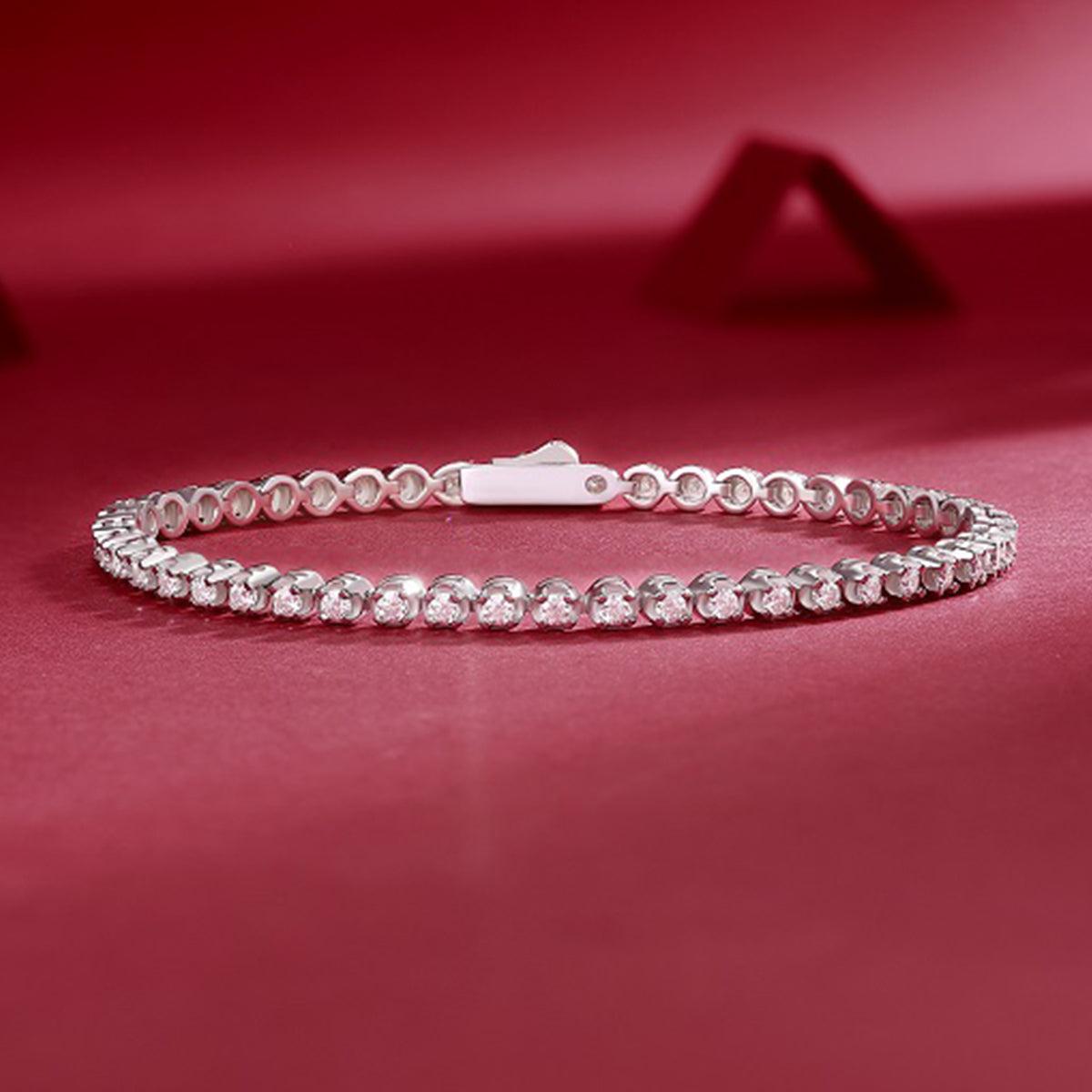 Planderful Moissanite Tennis Bracelet 1.41CT S925 Silver Plated Platinum Exquisite Sparkle For Her Gift