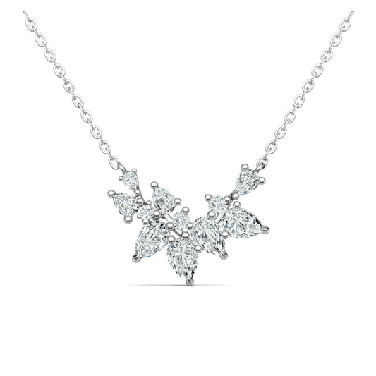 Planderful Moissanite Pear Necklace 3.21ct For Women