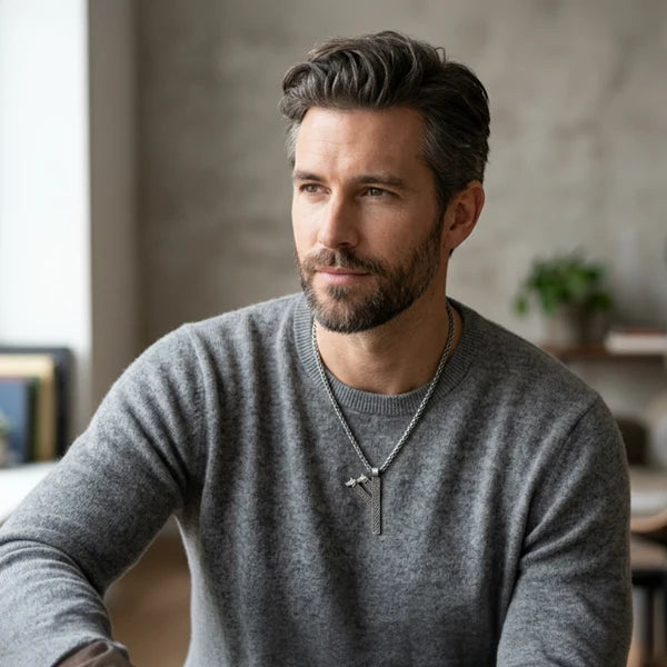 Viking Rune Flute Pendant Necklace for Men