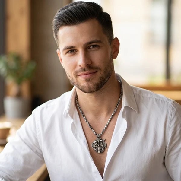 Viking Odin Tong Helena Necklace - Norse Legacy Men's Pendant