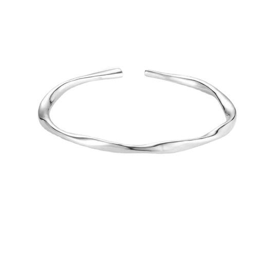 Mobius Series Simple Openning Silver Bracelet for Women