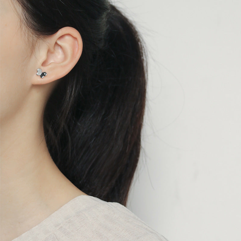 Tassel Asymmetric Butterfly Silver Drop Earrings for Women