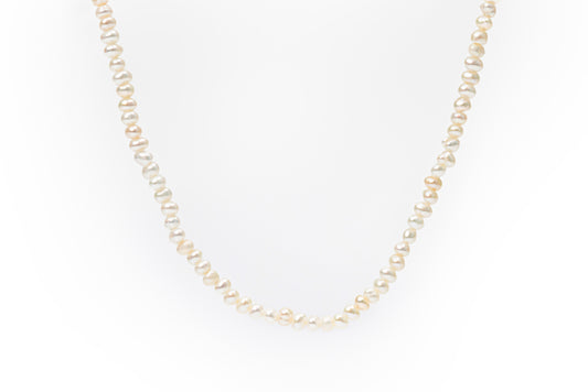 Row Necklace with Tiny Freshwater Pearls